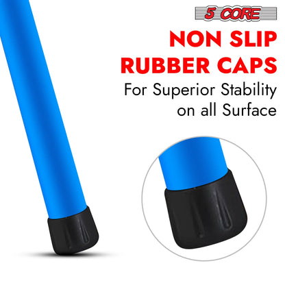 5Core Speaker Stand Tripod Tall Adjustable 72 Inch DJ Studio Monitor Stands Pole Mount BLUE